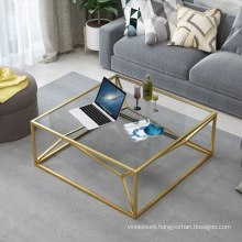 Nordic double-layer tempered glass coffee table